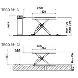 TECO 351C Подъемник для шиномонтажа электрогидравлический г/п 3,5т. - вид 3 миниатюра